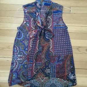 Sheer sleeveless blouse